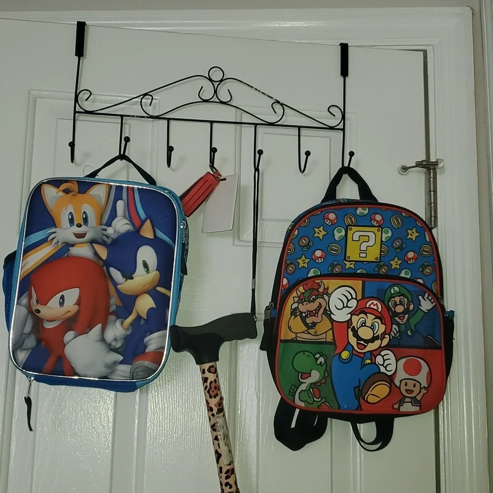 New Over The Door Rack For Lightweight Jackets, Scarves, keys, towels, robe etc.